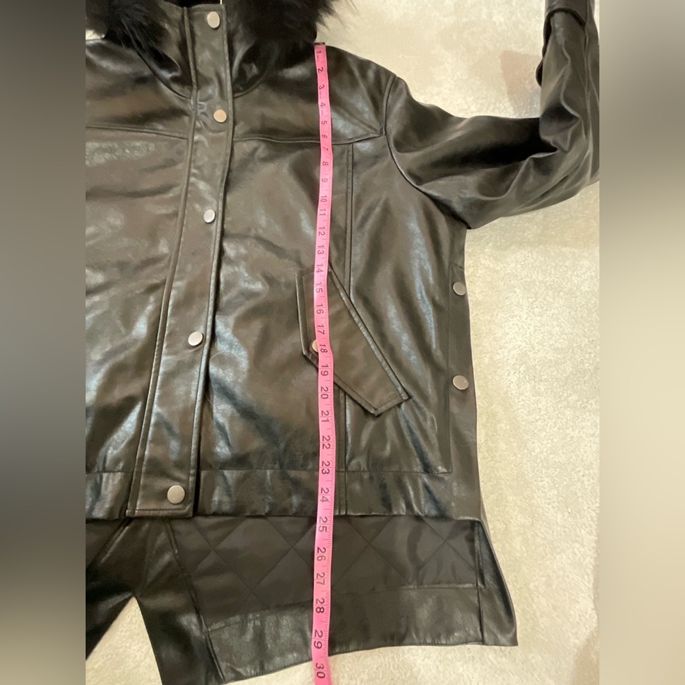 Pilcro Black Faux Fur Hooded Jacket - Picture 6 of 12